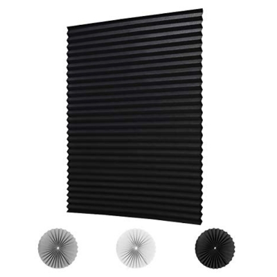 LUCKUP Cordless Light Filtering Pleated Fabric Shade