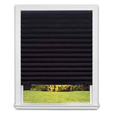 Original Blackout Pleated Paper Shade Black, 36” x 72”