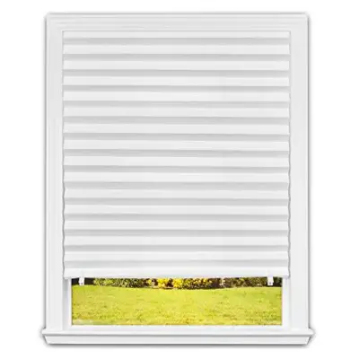 Original Light Filtering Pleated Paper Shade White, 36” x 72”