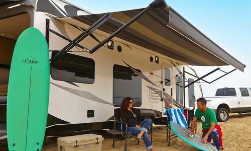 RV awning will protect you from the sun