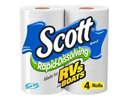 Best Overall RV Toilet Paper: Scott Rapid-Dissolving Toilet Paper, Bath Tissue for RV & Boats