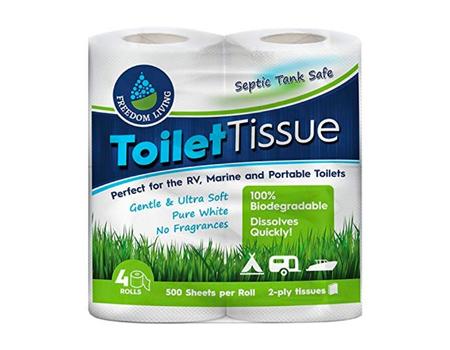 Best 2 Ply RV Toilet Paper: Freedom Living Septic Tank Safe Toilet Tissue