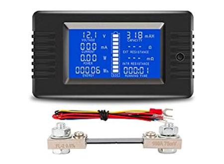 Spartan Power DC Meter Battery Monitor and Multimeter 0-100A