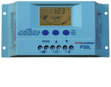 WindyNation P30L LCD 30A PWM Solar Charge Controller