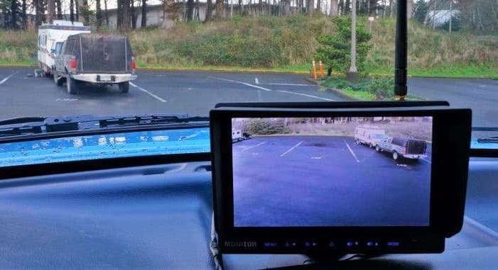 backing up with a backup camera