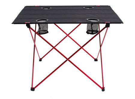 Outry Lightweight Folding Table with Cup Holders