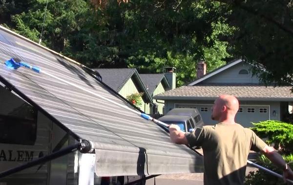 rv awning needs cleaning